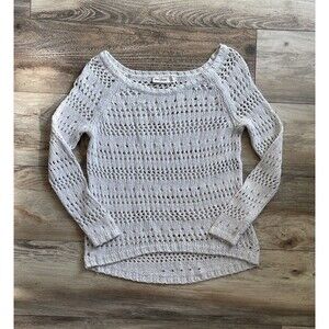 Abercrombie Kids Long Sleeve Gray Loose Knit Sweater Summer Sweater Large Trendy